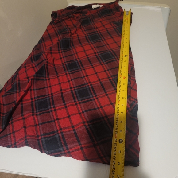 90s style red plaid spaghetti strap dress - Picture 8 of 9
